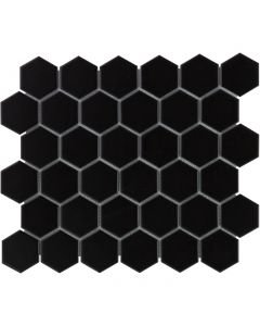 The Mosaic Factory Barcelona mozaïektegel 28.2X32.1cm Black Mat (AMH13317) - Hexagon