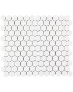 The Mosaic Factory Barcelona mozaïektegel 26X30cm White Mat (AMH23010) - Hexagon