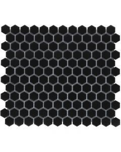 The Mosaic Factory Barcelona mozaïektegel 26X30cm Black Mat (AMH23317) - Hexagon