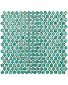 Atlas Concorde Dwell 30x30cm Turquoise  (6DHT) (Dwell Turquoise Hexagon Gold)