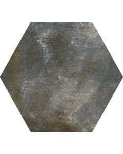 Tau Ceramica Terracina 25,8x29cm Zwart Vloerdecor (Terracina Hexagone Black 25,8X29 Decor)