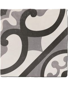 Velsa Tiles Cementum Wit,Zwart 13x13cm (Cementum Black & White Decor Ceravision)