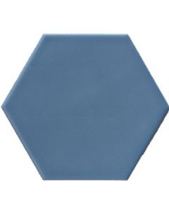 Grandeur Hexagonale 17x15cm Blauw Mat (CEHEXA050)