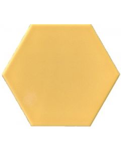 Grandeur Hexagonale 17x15cm Geel Mat (CEHEXA001)