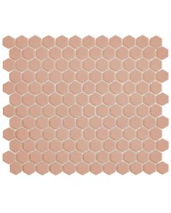 The Mosaic Factory Hexagon mozaïektegel 26X30cm Royal Peach Mat (HM23080) - Hexagon