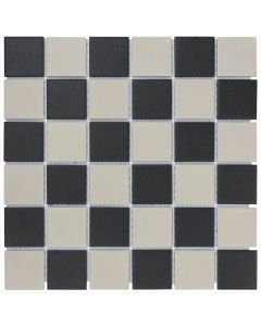The Mosaic Factory London mozaïektegel 30.9X30.9cm Chessboard Mat (LO10101017) - Vierkant
