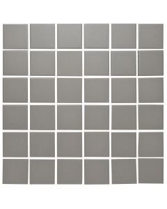 The Mosaic Factory London mozaïektegel 30.9X30.9cm Dark Grey Mat (LO1015) - Vierkant
