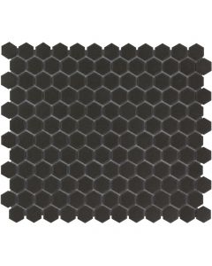 The Mosaic Factory London mozaïektegel 26X30cm Black  Mat (LOH2017) - Hexagon