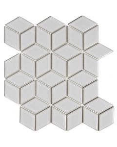 The Mosaic Factory Paris mozaïektegel 26.6X30.5cm White Glans (PACU100) - Kubus