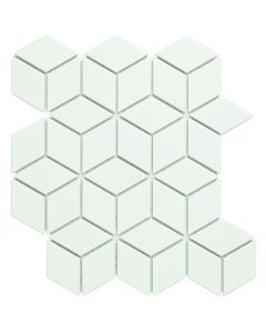 The Mosaic Factory Paris mozaïektegel 26.6X30.5cm White Mat (PACU140) - Kubus