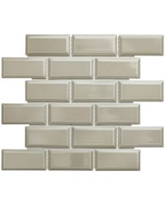 The Mosaic Factory Paris mozaïektegel 28.8X29.4cm Light Grey Glans (PAME144) - Rechthoek