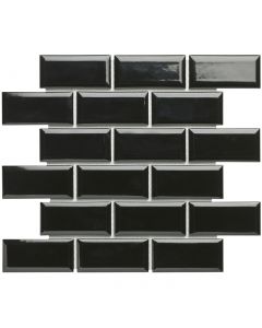 The Mosaic Factory Paris mozaïektegel 28.8X29.4cm Black Glans (PAME915) - Rechthoek