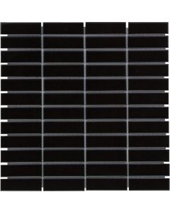 The Mosaic Factory Paris mozaïektegel 30X30cm Black Glans (PARG915) - Rechthoek