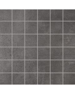 Porcelaingres Urban X370290X8 Vloertegel Mozaiek.30X30cm Anthracite 8mm Mat Ret.R10 F:5X5cm