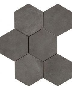 Ragno Rewind R4CP Vloertegel 6-kant 18X21cm Peltro 9,5mm Mat R9
