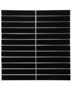 The Mosaic Factory Sevilla mozaïektegel 29.6X30cm Black Glans (SEF22915) - Rechthoek