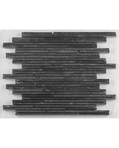 Van Lith Naturstein-Mosa 30x30cm Sticks Black Sl Mozaiektegel (CM-09005)