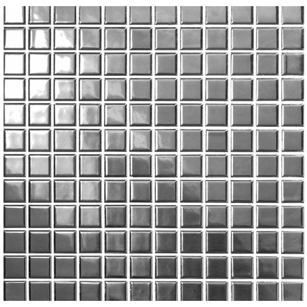 Deco Luce Porcelain Grijs 30x30cm (Nature Silver Glossy (23x23) Mozaïek)