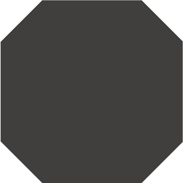 Topcer Field Materials Zwart 10x10cm (L4414 Black Octagon)