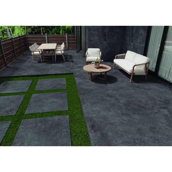 Sanchis Noir Belge Dark Rect 100X100 20mm (Outdoor)