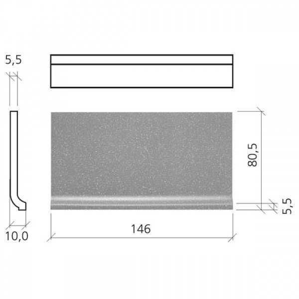 Mosa 6144DP815 Scenes dark anthracite pattern matt 7,5x15 5,5mm