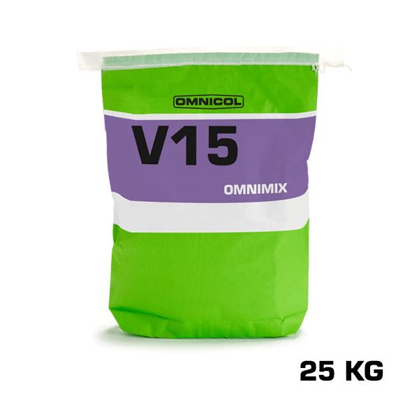 Omnicol Omnimix V15 Universele vloer-egalisatiemortel 25 Kg.Grijs