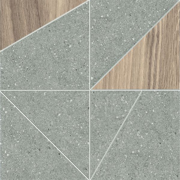 Terratinta Grained Tangram Zinc Matt 29X29 10,5mm