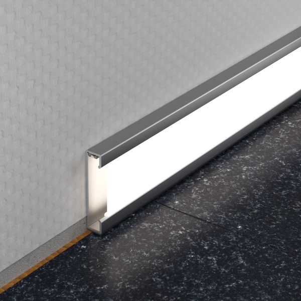 Schluter Designbase DBQ1AE Dec.prof.L=250 H=11 Alu.Bruut mat geanodis.