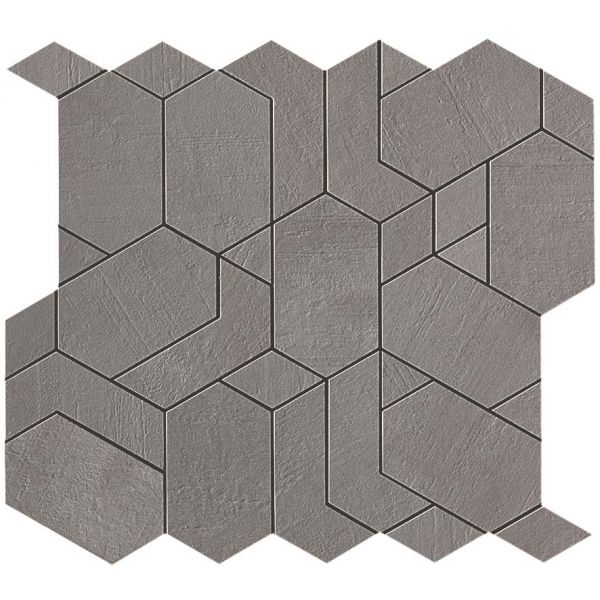 Atlas Concorde Boost AN66 Vloertegel mozaiek 3,1X3,3cm,5cm 9mm mat rect. smoke