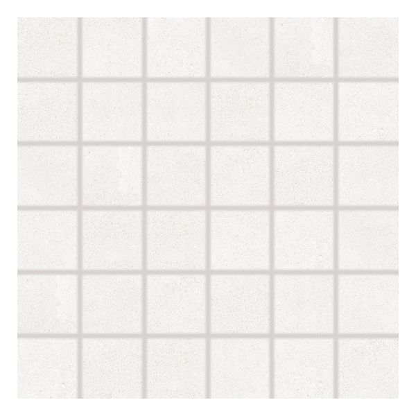 Rako Betonico DDM06790 Wandtegel Mozaiek.29,8X29,8cm White grey 10mm Mat Ret.F:4,8X4,8cm