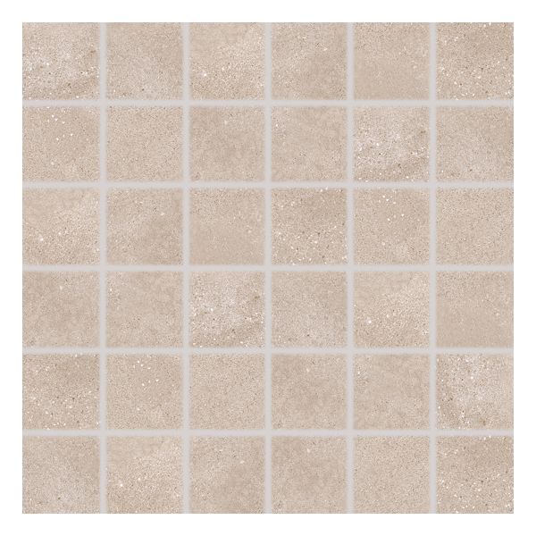 Rako Betonico DDM06794 Wandtegel Mozaiek.29,8X29,8cm Dark beige 10mm Mat Ret.F:4,8X4,8cm