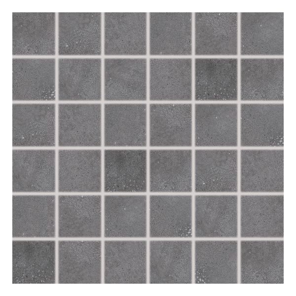 Rako Betonico DDM06792 Wandtegel Mozaiek.29,8X29,8cm Black 10mm Mat Ret.F:4,8X4,8cm