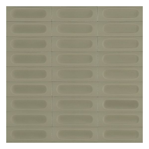 vtwonen Tegels Chop 100286 Wandtegel Decor 5X15cm Salvia 12,5mm Mat 3D Decor