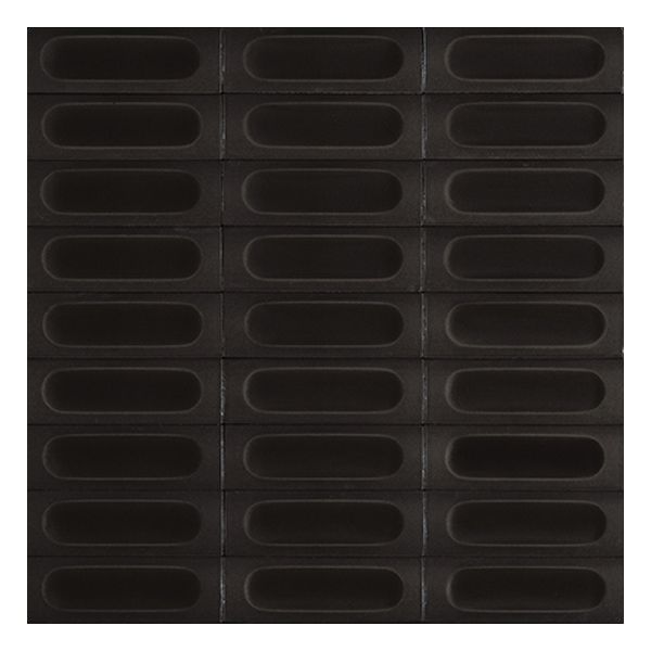 vtwonen Tegels Chop 100289 Wandtegel Decor 5X15cm Nero 12,5mm Mat 3D Decor