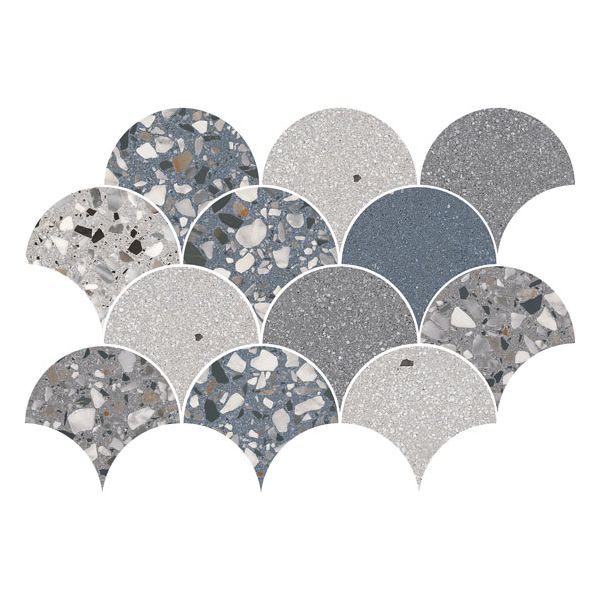 vtwonen Tegels Terrazzo 100291 Wandtegel Mozaiek.28X40cm Cold 10Mm Mat Ret.