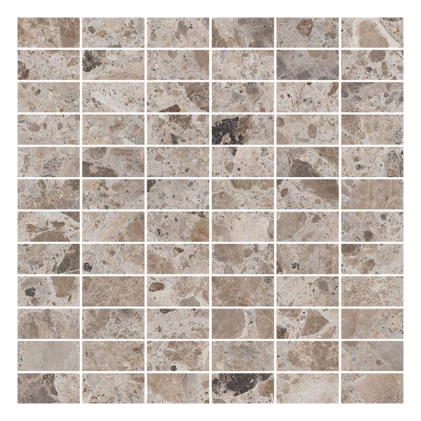 vtwonen Tegels Composite 100312 Vloertegel Mozaiek.30X30cm Sand 9mm Mat Ret.R10 F:2,4X4,8cm