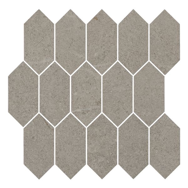 Cercom Archistone 1081964 Wandtegel Mozaiek.30X30cm Grey 9,5mm Mat Moz.Zeskant