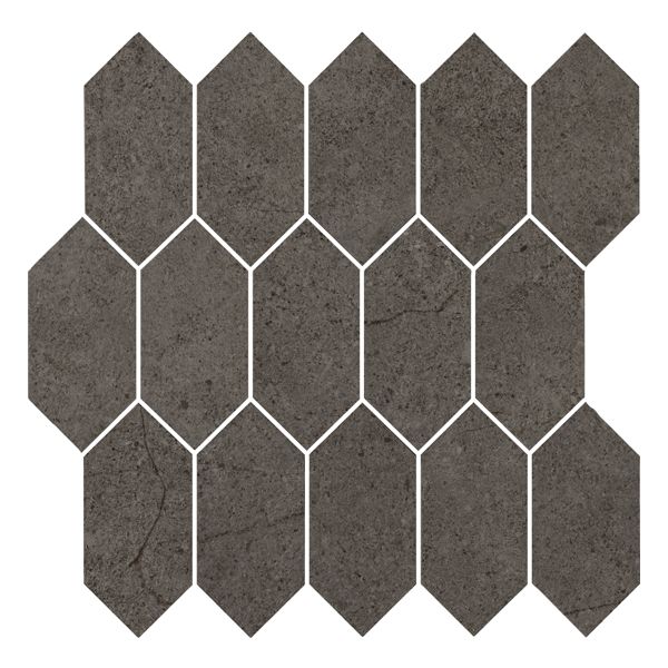 Cercom Archistone 1081963 Wandtegel Mozaiek.30X30cm Dark 9,5mm Mat Moz.Zeskant