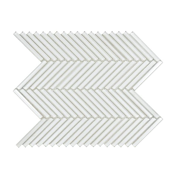 CR PLUS HG Glass Wandtegel Mozaiek.28,5X30,5cm White 8mm Glans