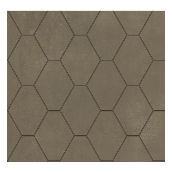 Kronos Metallique ME082 Vloertegel Hexagon 31,1X32,2cm Brune 10Mm Mat R9