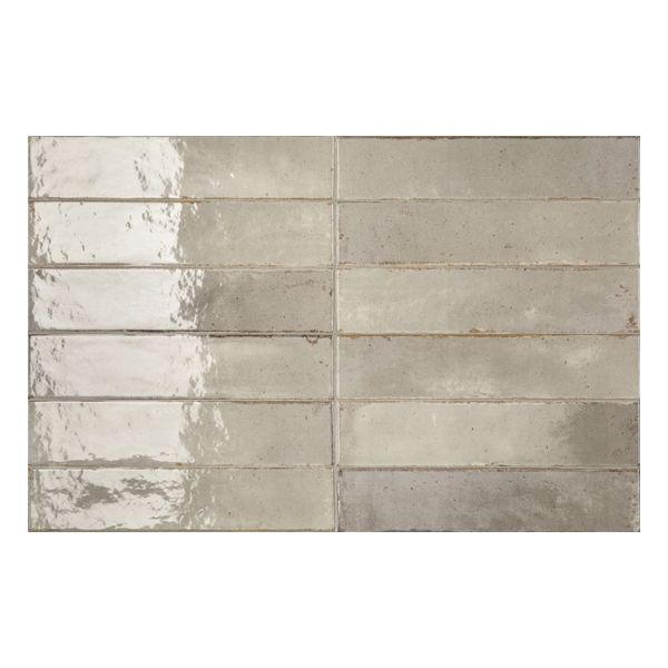 Ceramic-Apolo Raku C71R2773C8C Wandtegel 6X27cm Greige 7,7mm Glans