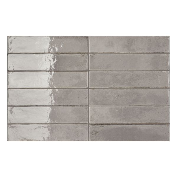 Ceramic-Apolo Raku C71R2774C8C Wandtegel 6X27cm Grey 7,7mm Glans