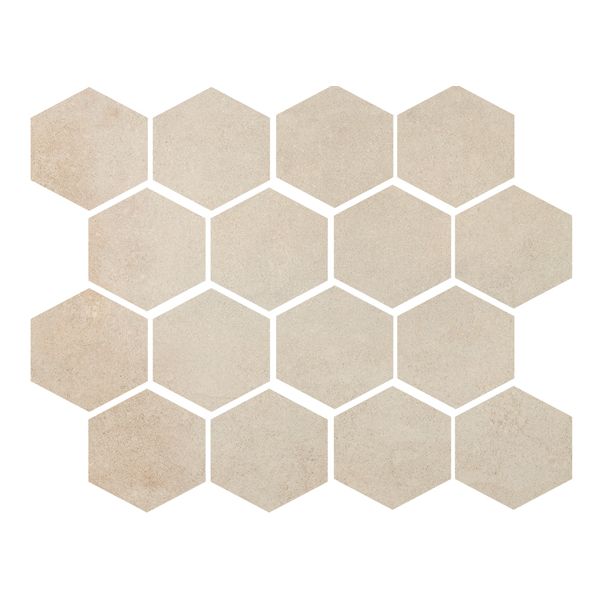 Cercom Residence 1087945 Wandtegel Mozaiek.25X30cm Cream 9,5mm Mat Ret.