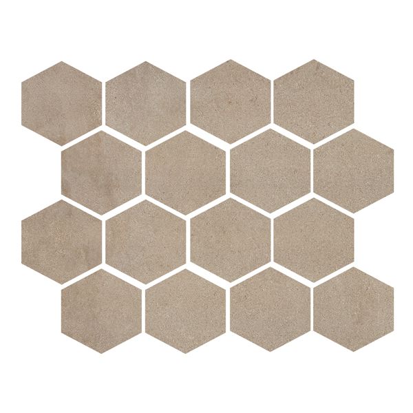 Cercom Residence 1087946 Wandtegel Mozaiek.25X30cm Greige 9,5mm Mat Ret.