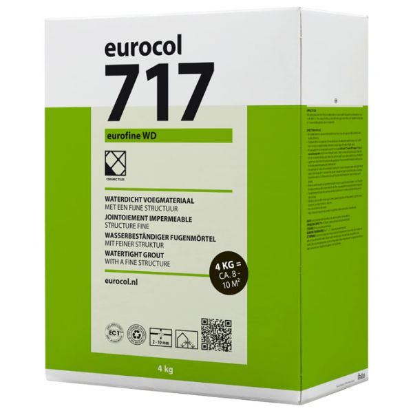 Eurocol 717 Eurofine WD 717054 Voegmiddel doos 4kg Graphite