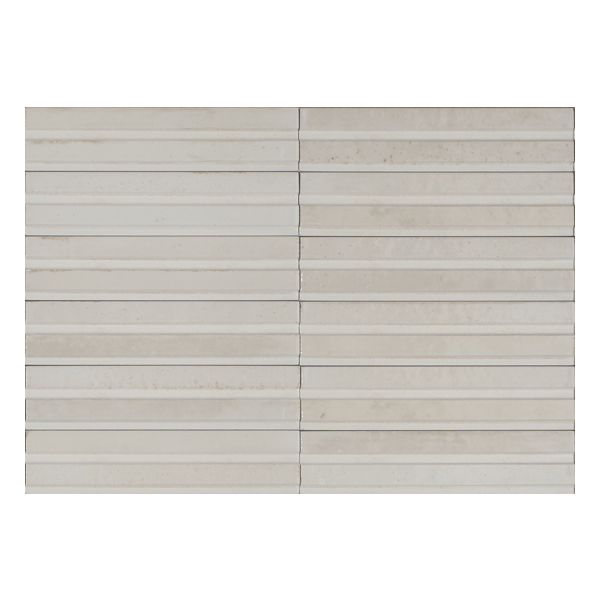 Marazzi Lume MP9M Wandtegel 6X24cm Bone 3D Rake Dec 14mm Glans