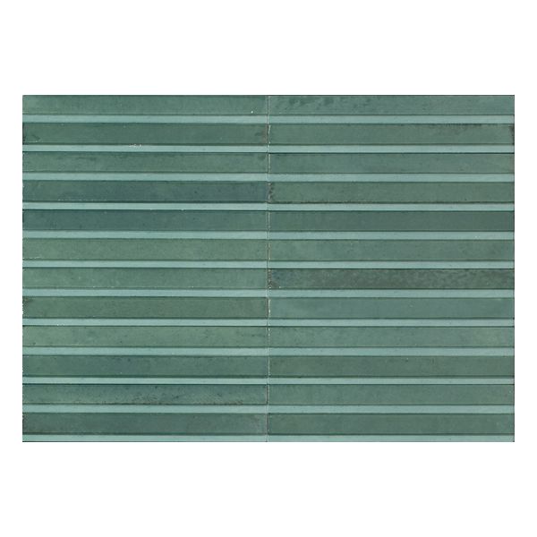 Marazzi Lume MP9G Wandtegel 6X24cm Eme. 3D Rake Dec 14mm Glans