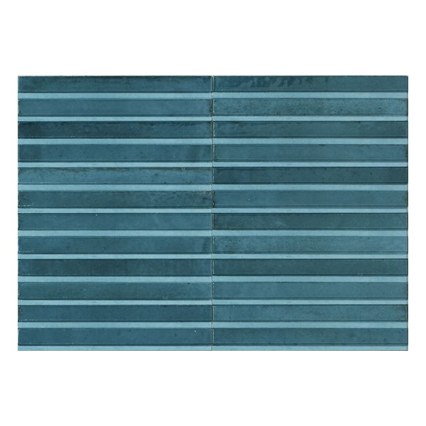 Marazzi Lume MP9F Wandtegel 6X24cm Ocean 3D Rake Dec 14mm Glans