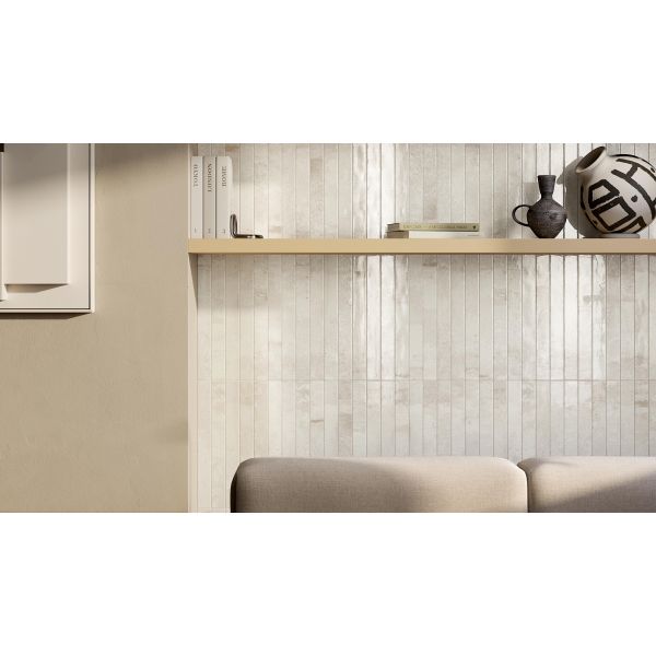 JOS. Panorama Wandtegel 4,8X45cm Dakota Light Beige 9,5mm Glans