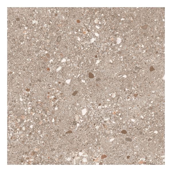 JOS. Horizon Ciottoli Tabac. Vloertegel 60X60cm Tabacco 8,2mm Mat Ret.R10